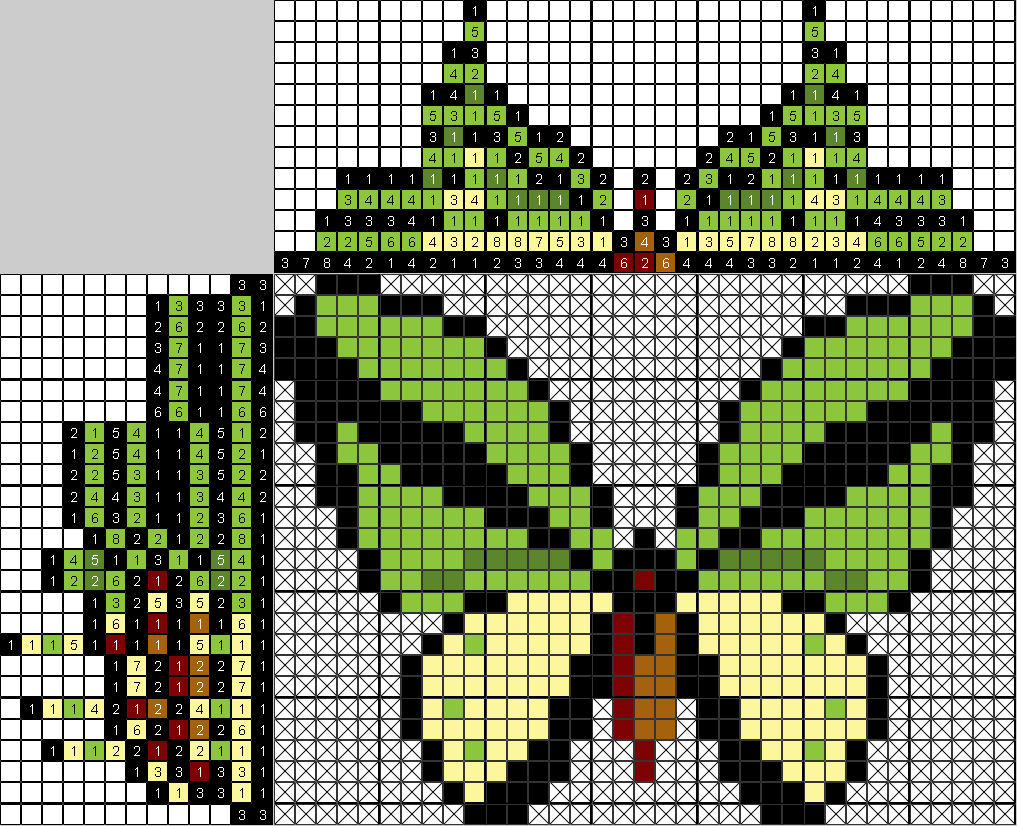 Цветной японский рисунок Зеленая бабочка